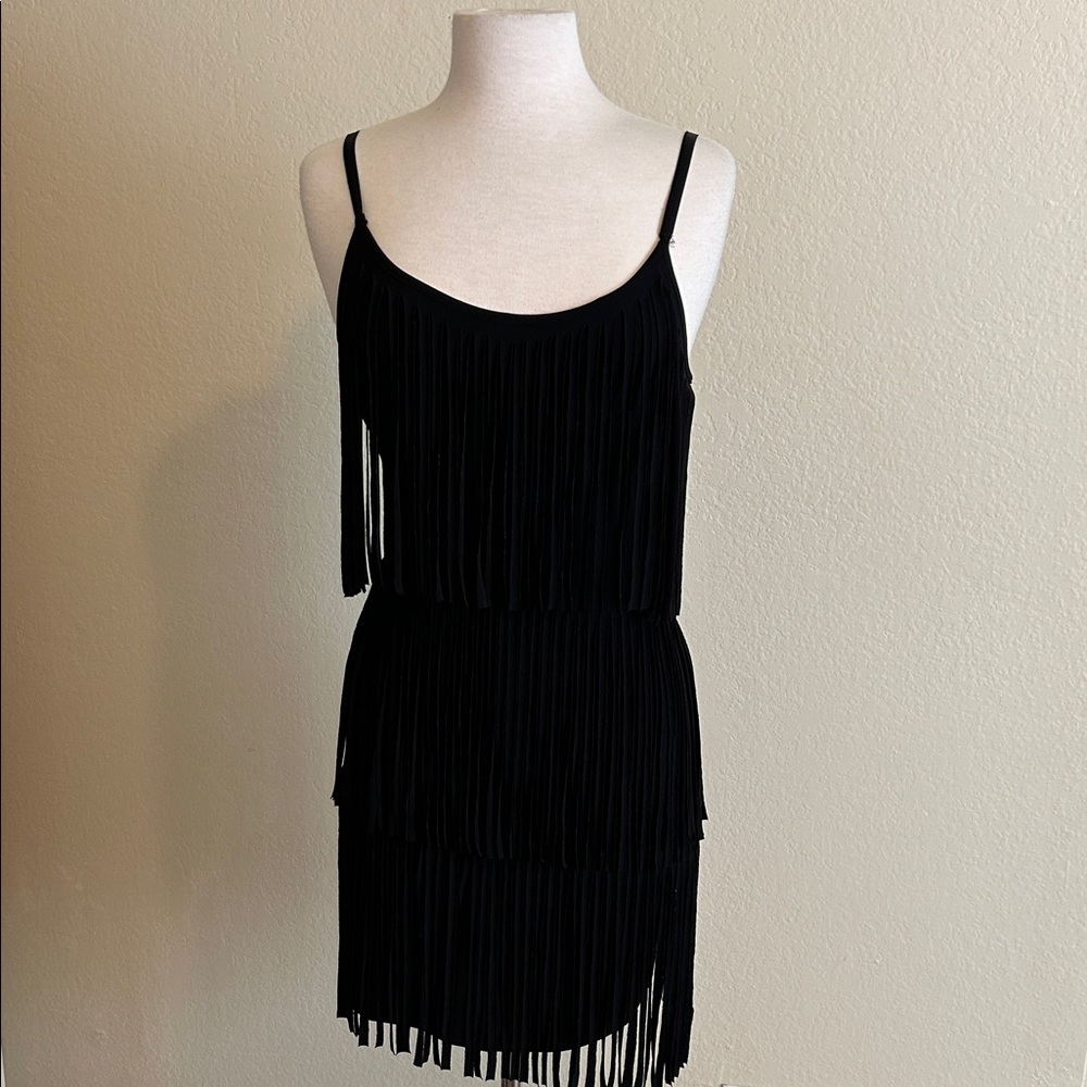 Black Fringe Dress